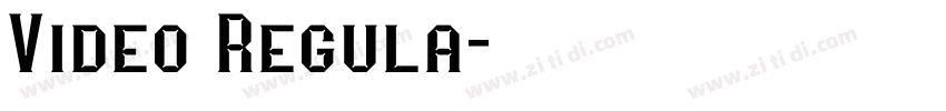 Video Regula字体转换